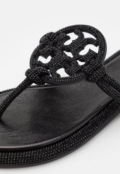 Tory Burch MILLER KNOTTED PAVE - Sandales tongs - perfect black