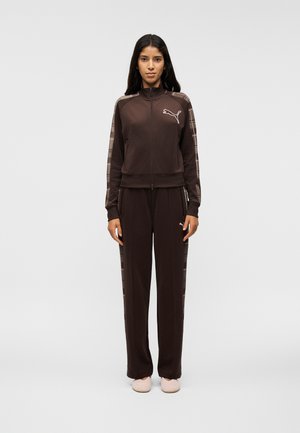 Puma TARTAN TRACK PANTS - Παντελόνι φόρμας - chocolate fondue