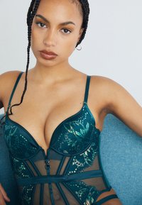 Ann Summers - AFTER GLOW CORSET BASQUE - Korset - dark green Miniatuurafbeelding 1