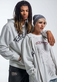 Ed Hardy DRAGON - Sudadera con cremallera - beige marl