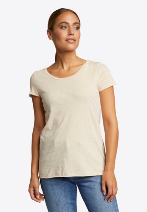 CREW NECK SLUB - T-shirt basic - caffee latte
