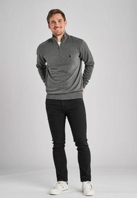 U.S. Polo Assn. BRISON HALF ZIP - Džemperis - medium grey melange