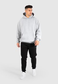 Smilodox DAWSON OVERSIZED HOODIE - Felpa con cappuccio - grau melange