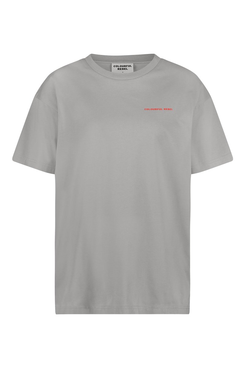 Colourful Rebel T-shirt print lichtgrijs