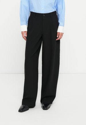 HARPER PLEAT TROUSERS - Παντελόνι - black