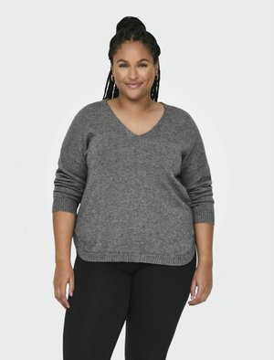 ONLY Carmakoma CARMARGARETA LS PULLOVER KNT NOOS - Striktrøje - chocolate torte