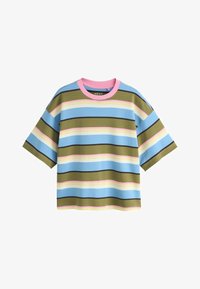 Nevybráno, blue green yellow pink striped