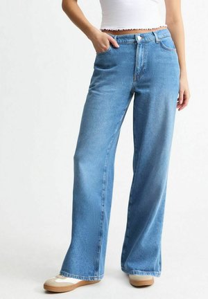 ELASTICATED WAIST WIDE LEG - Jean boyfriend - pale blue