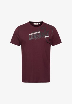 Lonsdale NORMALE PASSFORM WALKLEY - T-shirt print - vintage oxblood