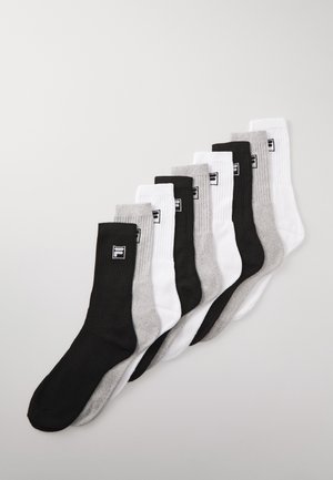 CREW FULL TERRY UNISEX 9 PACK - Socks - black/grey/white