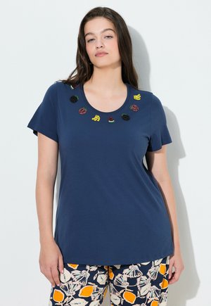 BEADED FRUIT TEE - T-shirts print - marine