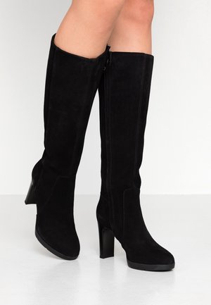 Laarzen met hoge hak - black