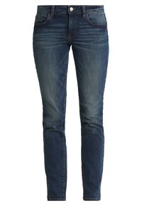 TOM TAILOR TTALEXA Slim - Karcsúsított farmerek - dark stone wash denim blue