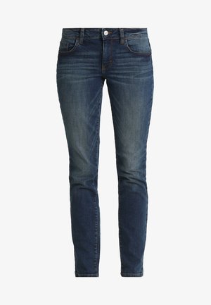 TOM TAILOR TTALEXA Slim - Traperice uskog kroja - dark stone wash denim blue