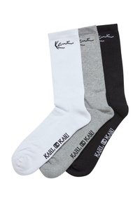 3 PACK - Strumpor - black grey white