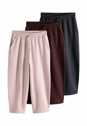 THE SET, 3 PACK BARREL LEG JOGGERS - Tracksuit bottoms - navy berry pink