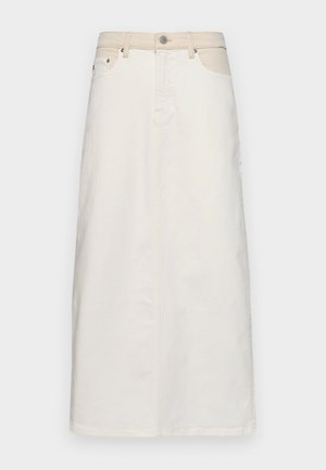 AG Jeans TWO TONE LONG SKIRT - Maxiskjørt - off white