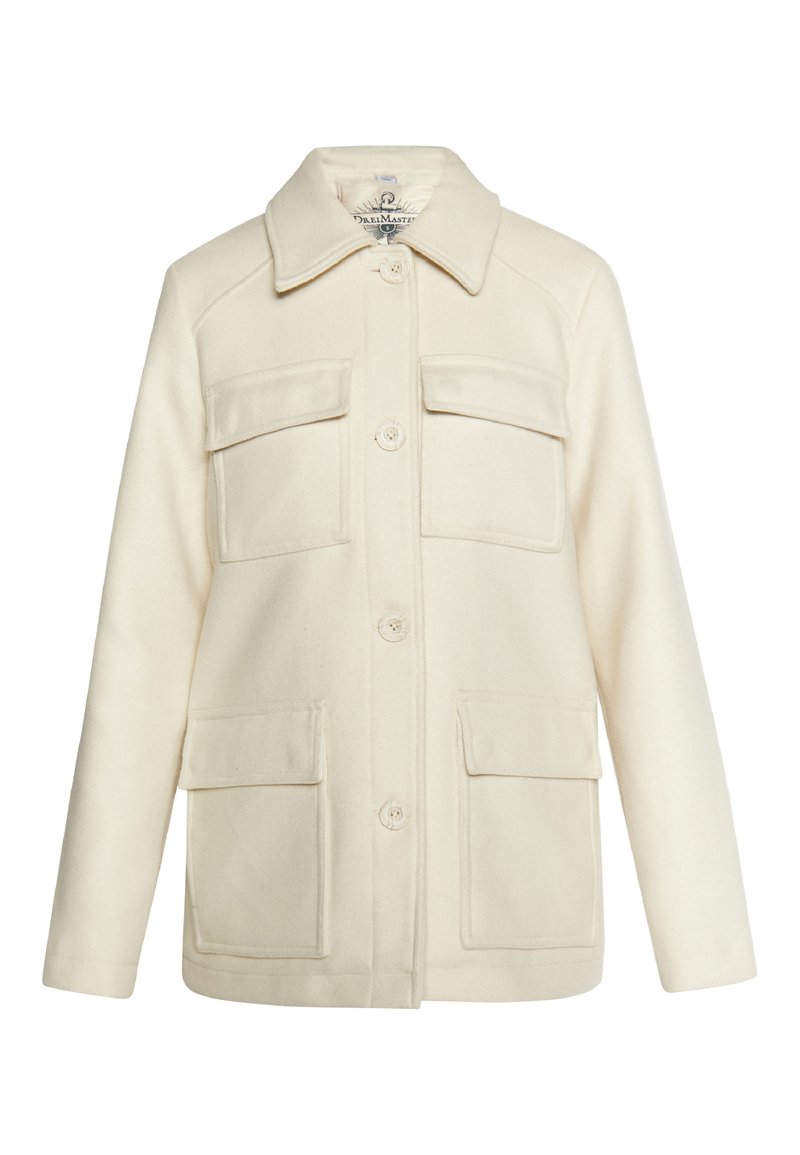 dreimaster Mantel wit