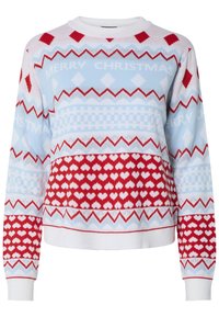 PCICEY XMAS O NECK - Trui - cloud dancer