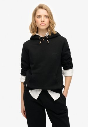 ESSENTIAL LOGO EMBROIDERED - Kapuzenpullover - black