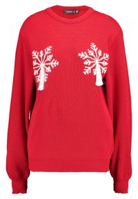 Missguided Strickpullover - red