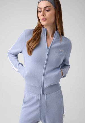 Guess, SEITLICHER BAND-SWEATSHIRT - Sweat zippé - taubenblau
