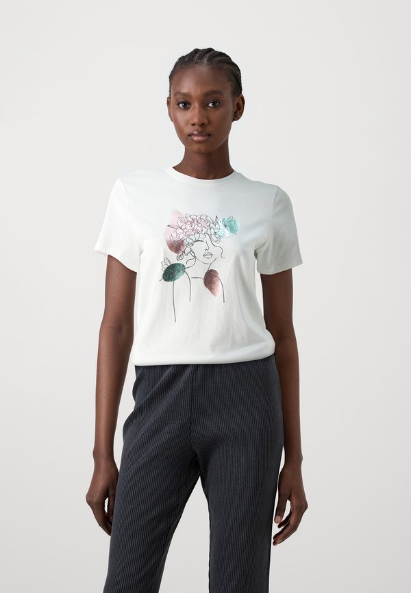 ONLKITA LIFE - Print T-shirt - cloud dancer