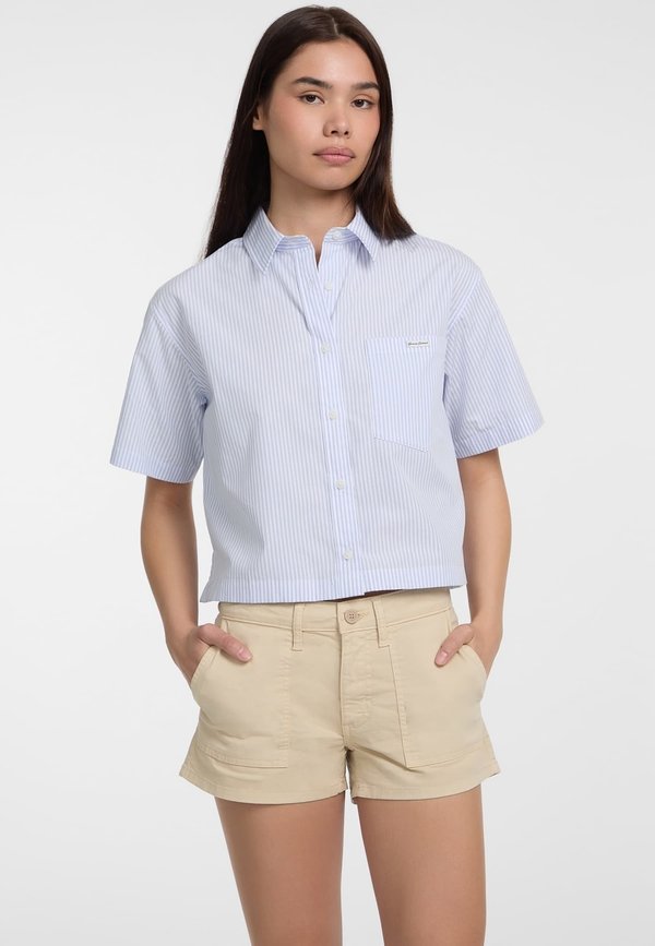 Hemdbluse - himmelblau