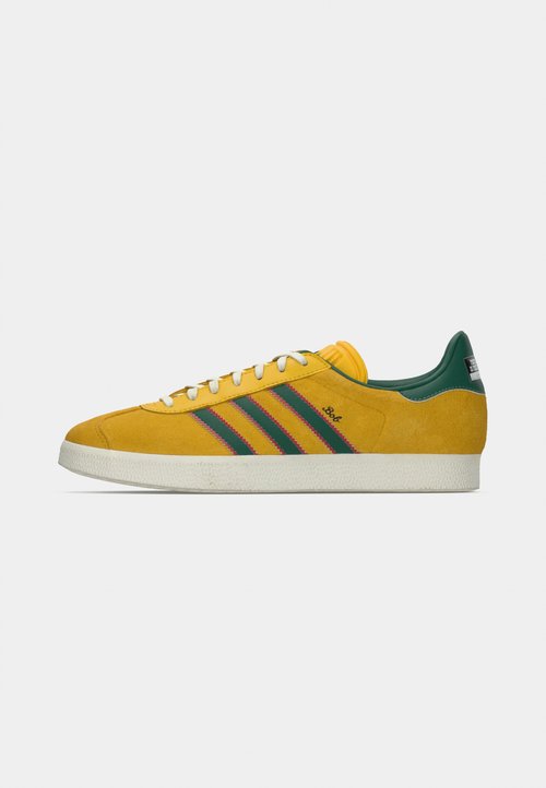adidas gazelle silver green womens adidas Gazelle Shoes - Men's - Spring Yellow / Core Black / Gum