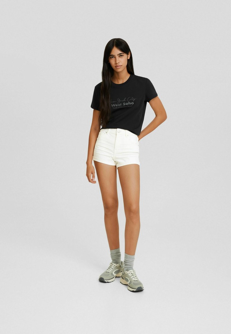 Bershka Jeansshort wit
