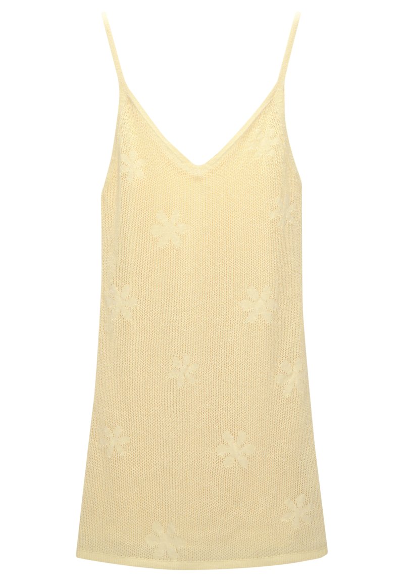 PULL&BEAR Gebreide jurk lichtgeel