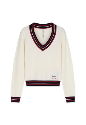 Guess, PULLOVER MIT V-AUSSCHNITT - Pullover - weiß