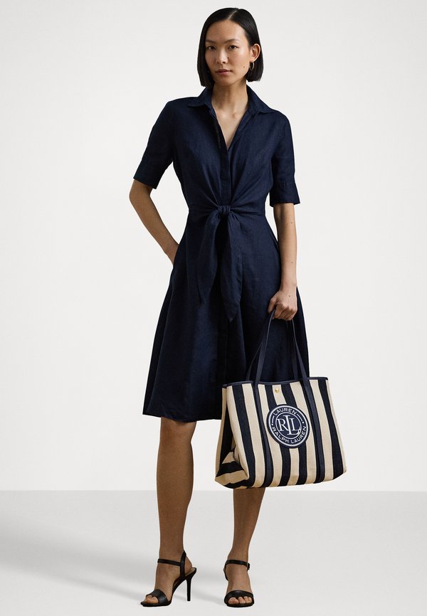 STRIPED HERRINGBONE LARGE EMERIE TOTE - Tote bag