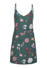 LASCANA Nočná košieľka - tannengrün blumenmuster
