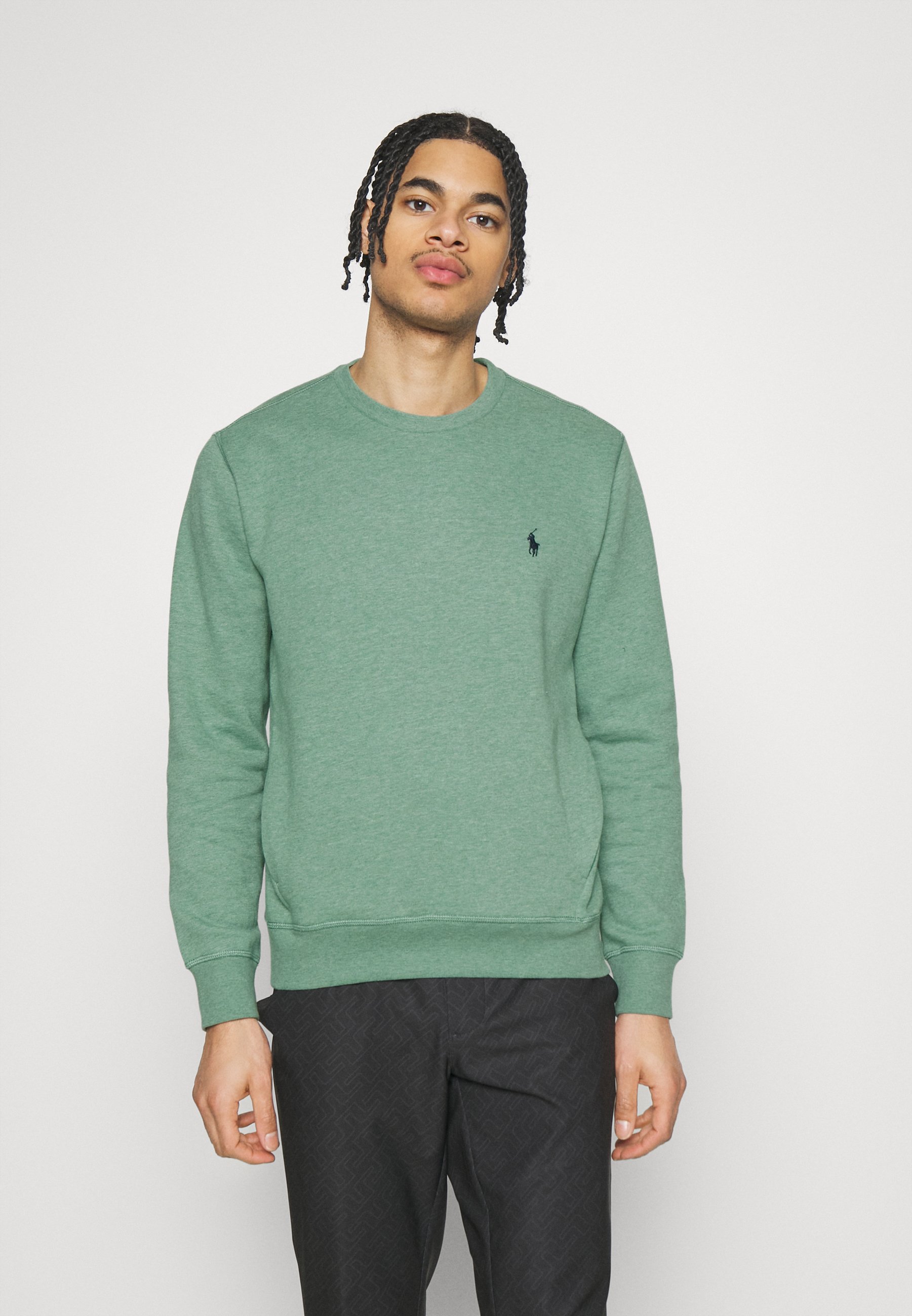 Polo Ralph Lauren LONG SLEEVE - Sweatshirt - jersey green heather/green -  Zalando.co.uk