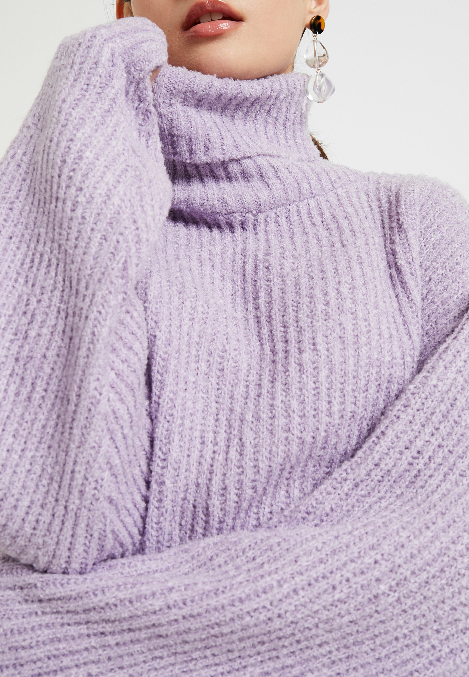 Missguided Petite ROLLNECK OVERSIZED JUMPER Trui lilac Missguided Petite ROLLNECK OVERSIZED JUMPER Trui lilac