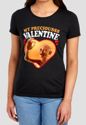 Cotton Soul, GOLLUM MY PRECIOUS VALENTINE - T-Shirt print - black