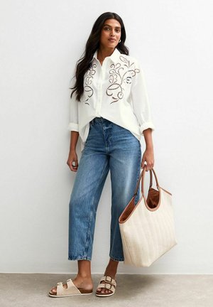 New Look EMBROIDERED  - Chemisier - off white