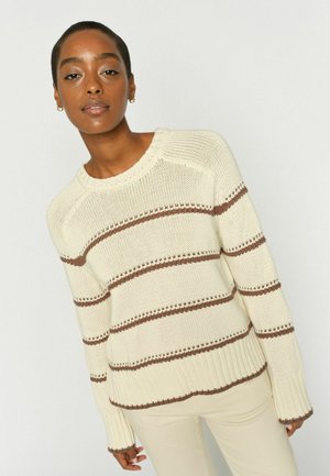 ROLA BINE STRIPE CREWNECK - Pulóver - coffee quartz