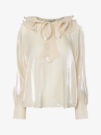 YAS YASELOISE SHUNY RUFFLE - Blouse - pearled ivory/off-white - Zalando.ie
