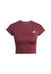 HYPERGLAM RIBBED - T-shirt med print - shadow red