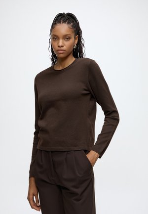 ONLY, ONLLOYAL LS ONECK KNT NOOS - Jersey de punto - chocolate torte detail:melange