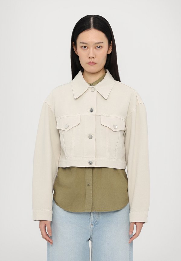 BOXY JACKET - Denim jacket - stone beige