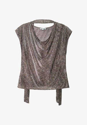 THE-ARE, FLUIDO CON FOULARD - Blusa - marrón