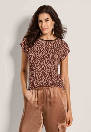 T-Shirt print - toffee   chestnut   black