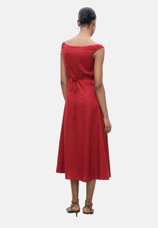 BUTTONED MIDI  - Shirt dress - dark orange4