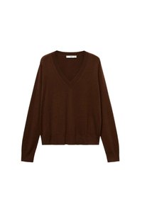 Stickad tröja - brown