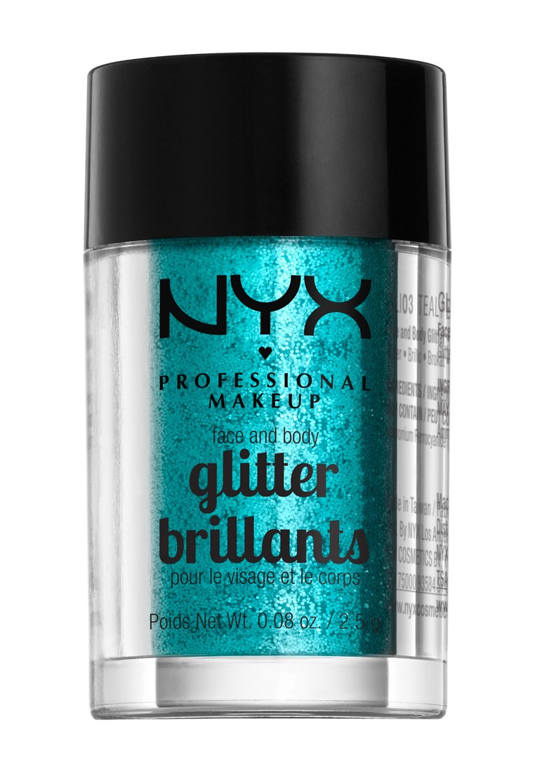 NYX Professional Makeup FACE & BODY GLITTER - Glitzer - 3 teal