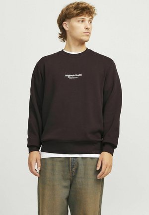 Jack & Jones JORVESTERBRO CREW NECK - Sportinis megztinis - chocolate torte