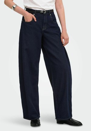 ONLY WIDE-FIT JEANS ONLTAYLOR HIGH WAIST BARREL FIT JEANS - Wide Leg - dark blue denim